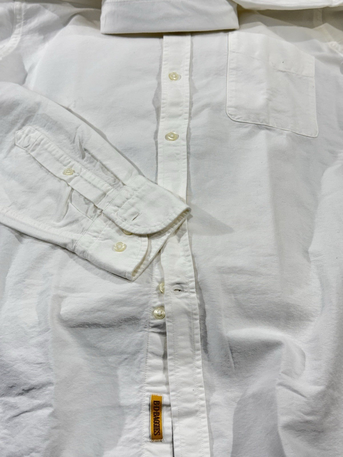 B.D BAGGIES CAMICIA Brad Bianca Cotone Medio AMERICAN ICON UOMO L
