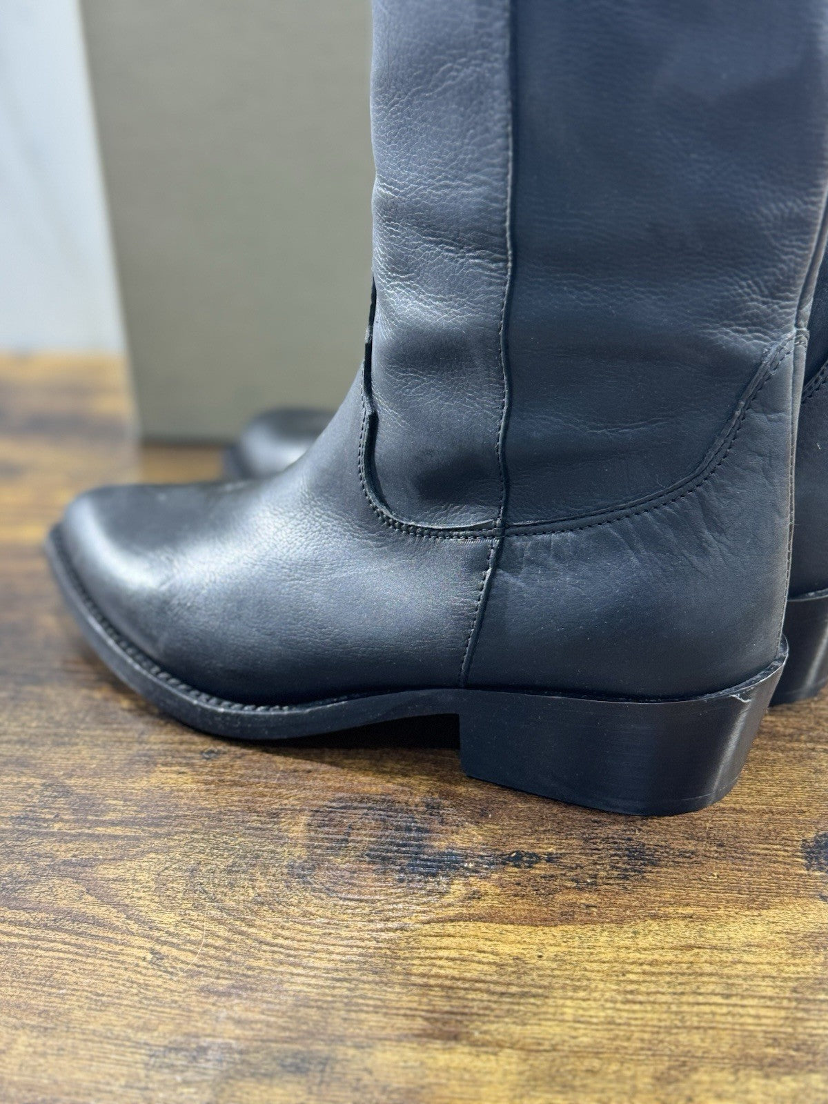 Duccio Del Duca Texano Pelle Nero Made In Italy Donna 36