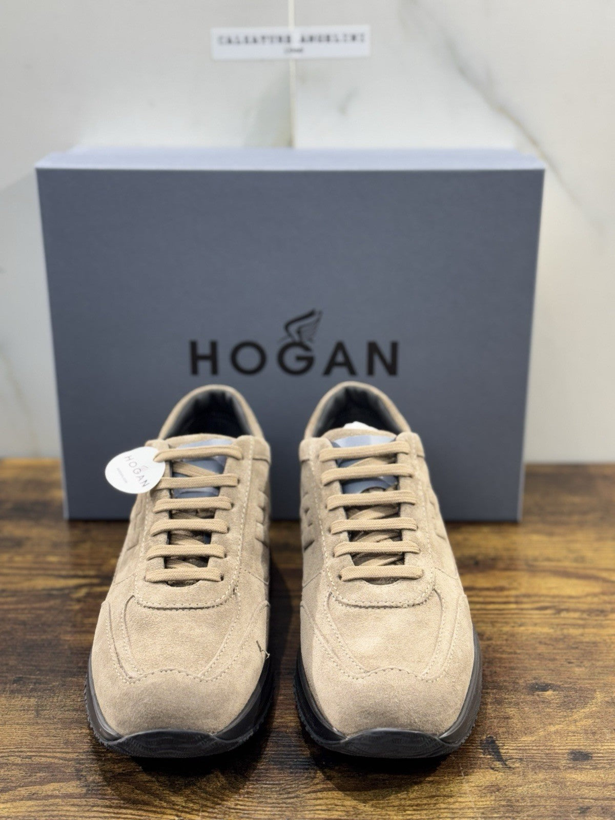hogan interactive Sneaker Pelle Suede Tortora Medio Uomo 41