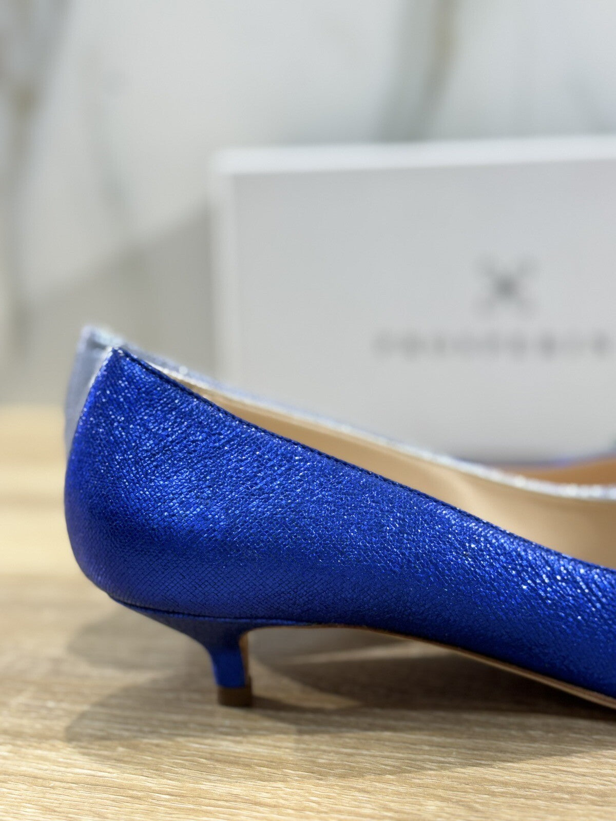Prosperine Decollete’ donna Damir Blu Pelle lavorazione sacchetto 38