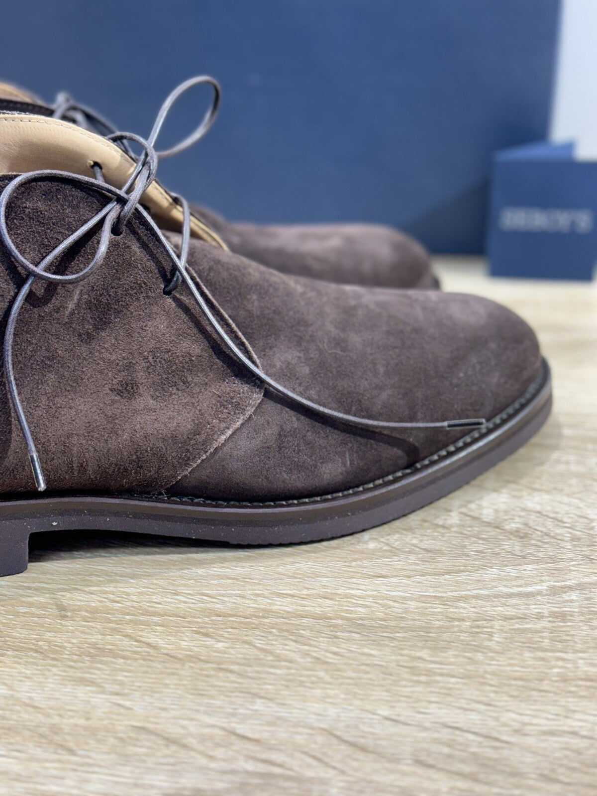 Seboy’s Polacchino Uomo Suede Testa Moro Fondo Vibram Made In Italy 40