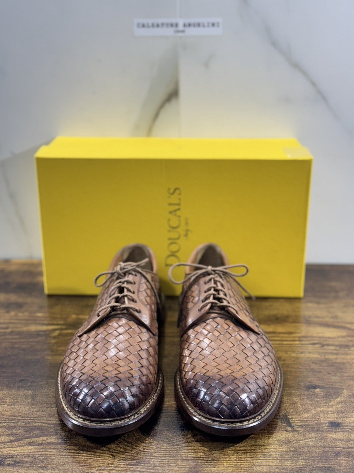 Doucal’s Scarpa Uomo Derby Intrecciato A Mano Luxury Men Doucal’s Shoes 43