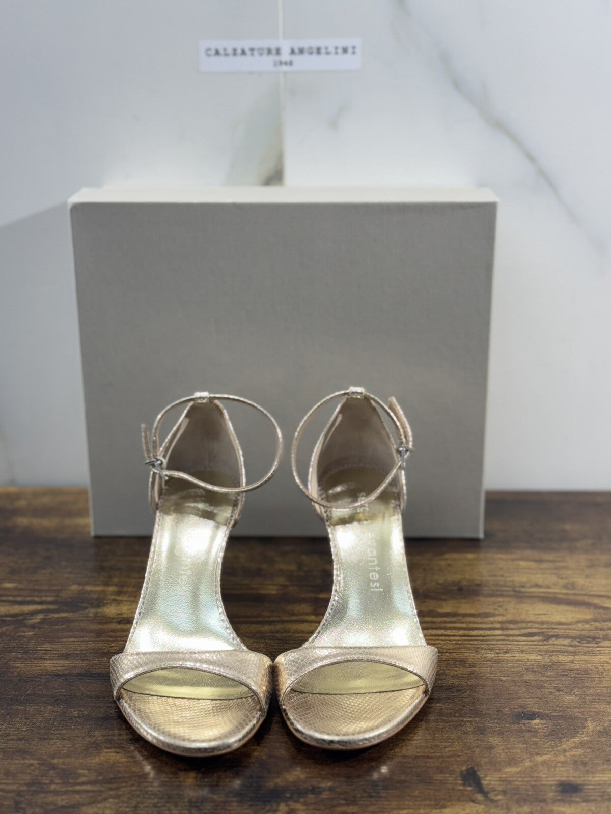Sergio Levantesi Sandalo Donna Ghops Platino Luxury Woman Sandal 37