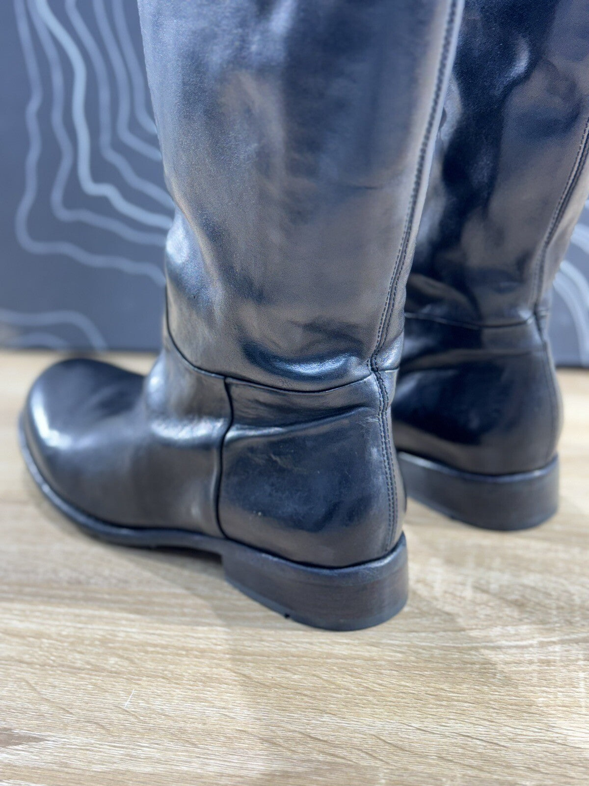 Lemargo Stivale Donna Luxury Artisanal Craftmanship Causal Boot Pelle Nero 36