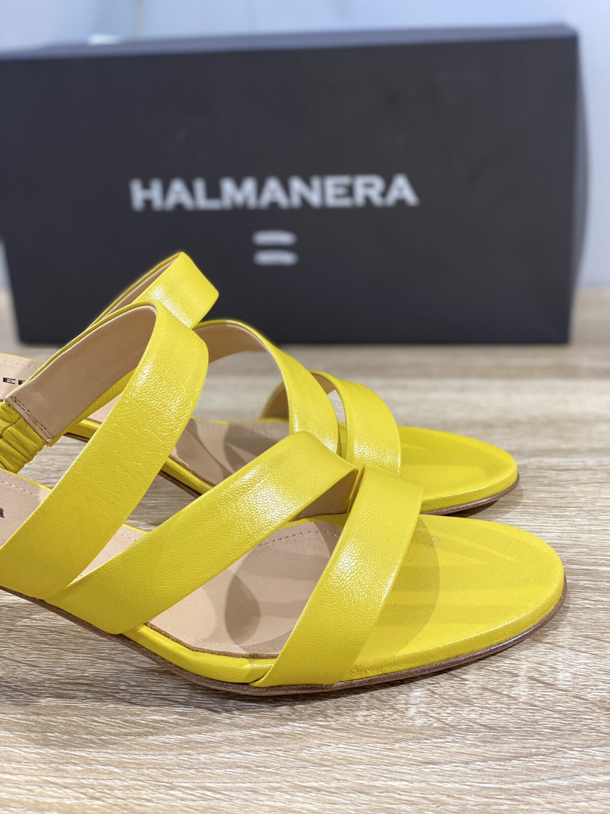 Halmanera Sandalo donna in pelle Giallo Zara 02 luxury sandal 40