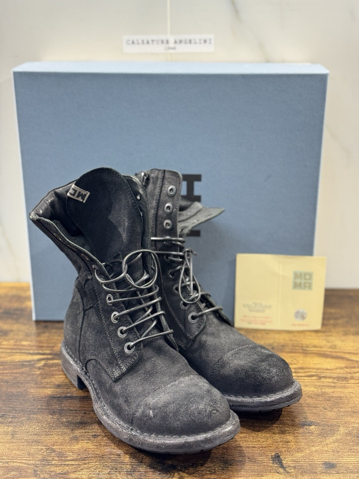 Moma Anfibio Boot Nero Fatto A Mano In Italia Luxury Moma Boot Donna 39