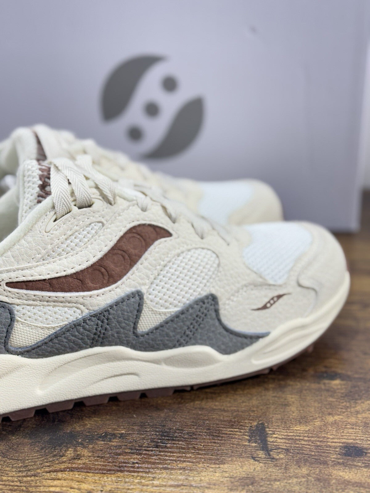 Saucony Grid Shadow 2 Sneaker Uomo Sand Brown Pelle Casual Saucony 41