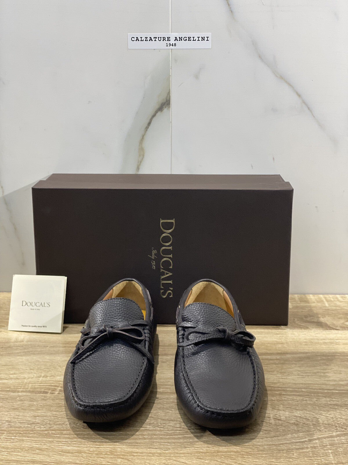 Doucal’s Mocassino Uomo Nova Driver Pelle Testa Moro Luxury Men 40