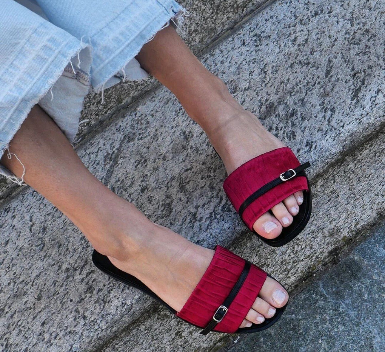 Mia Moltrasio Sandalo Donna Luxury Handmade Fucsia Nero Casual Sandal 38