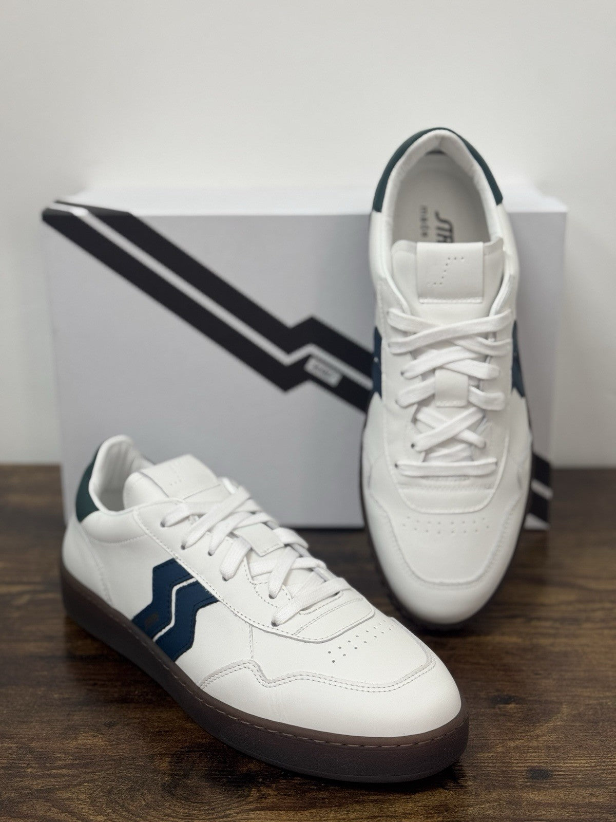 Strype Sneaker Pelle Bianca Memory Foam Casual Uomo 41