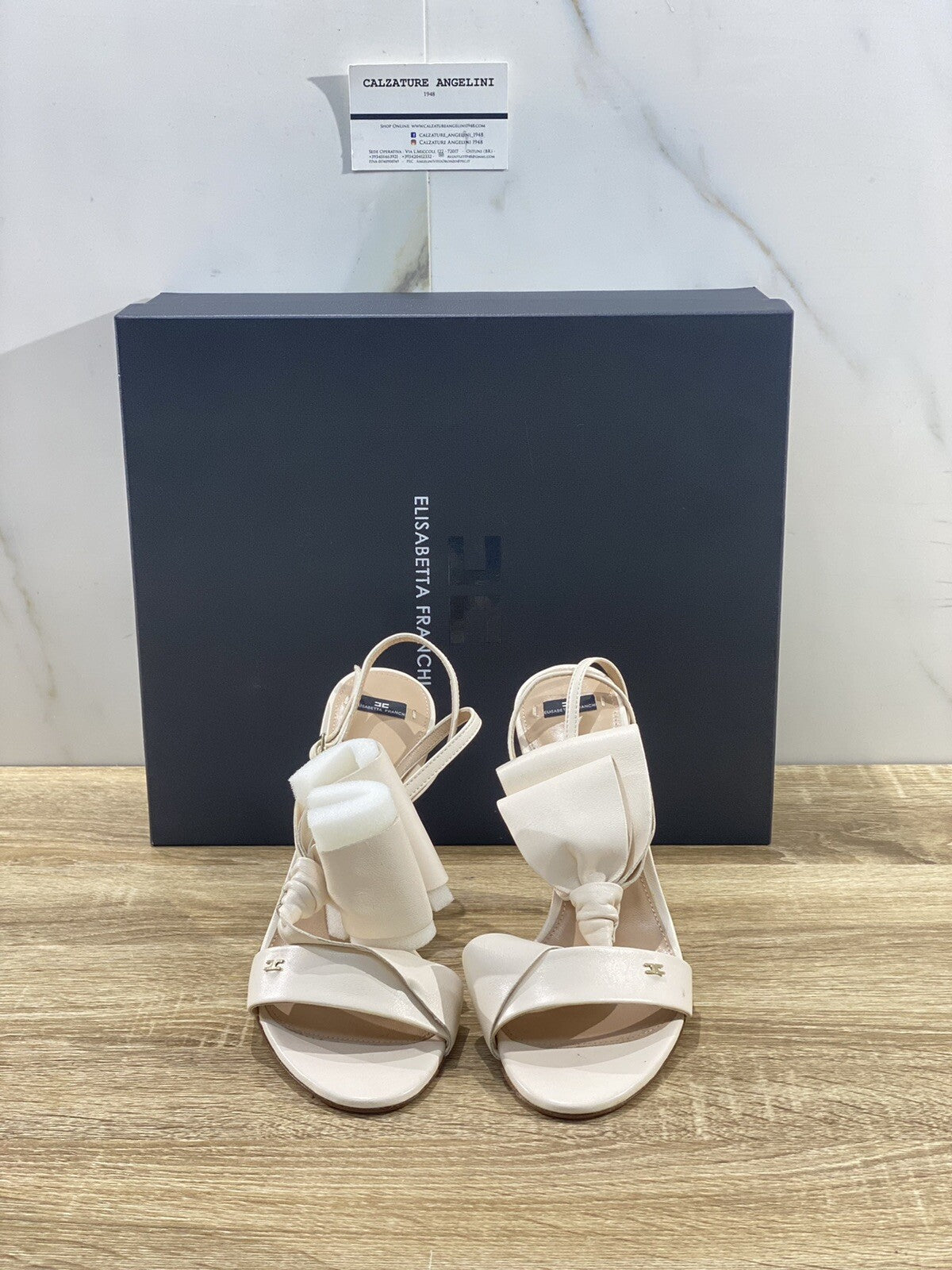 Elisabetta Franchi Sandalo donna Pelle Burro luxury woman sandal 40