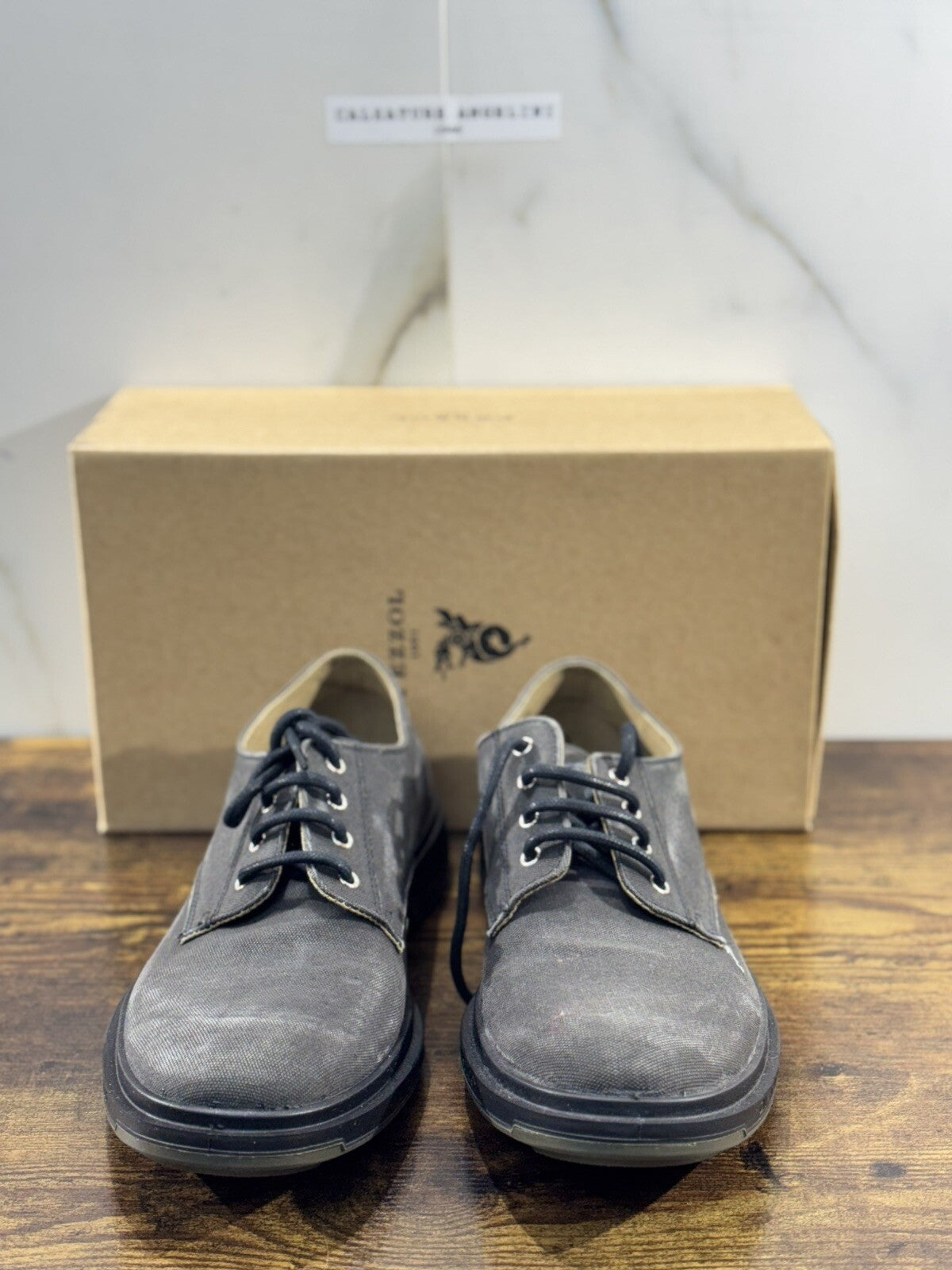 Pezzol 1951 Scarpa Uomo Derby Archivio 62 Canvas Grey 45