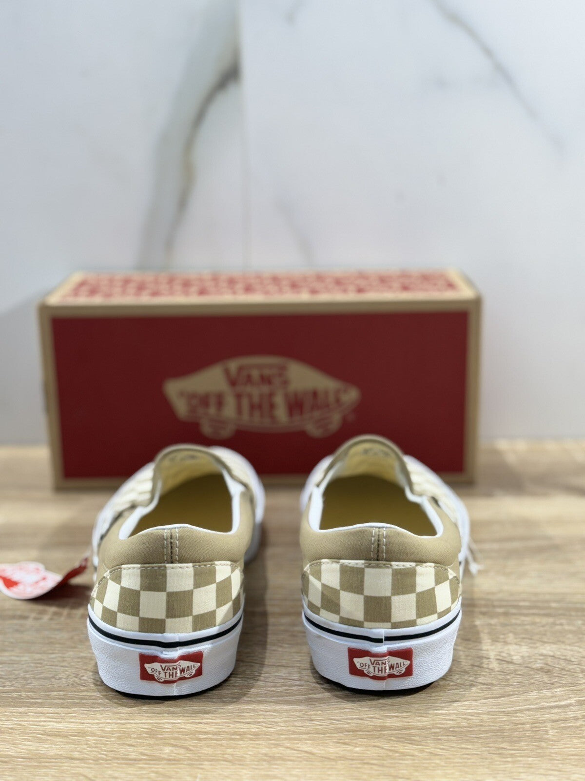 Vans Classic Slip On Checkerboard Bianco Beige Casual Icon Vans 40.5