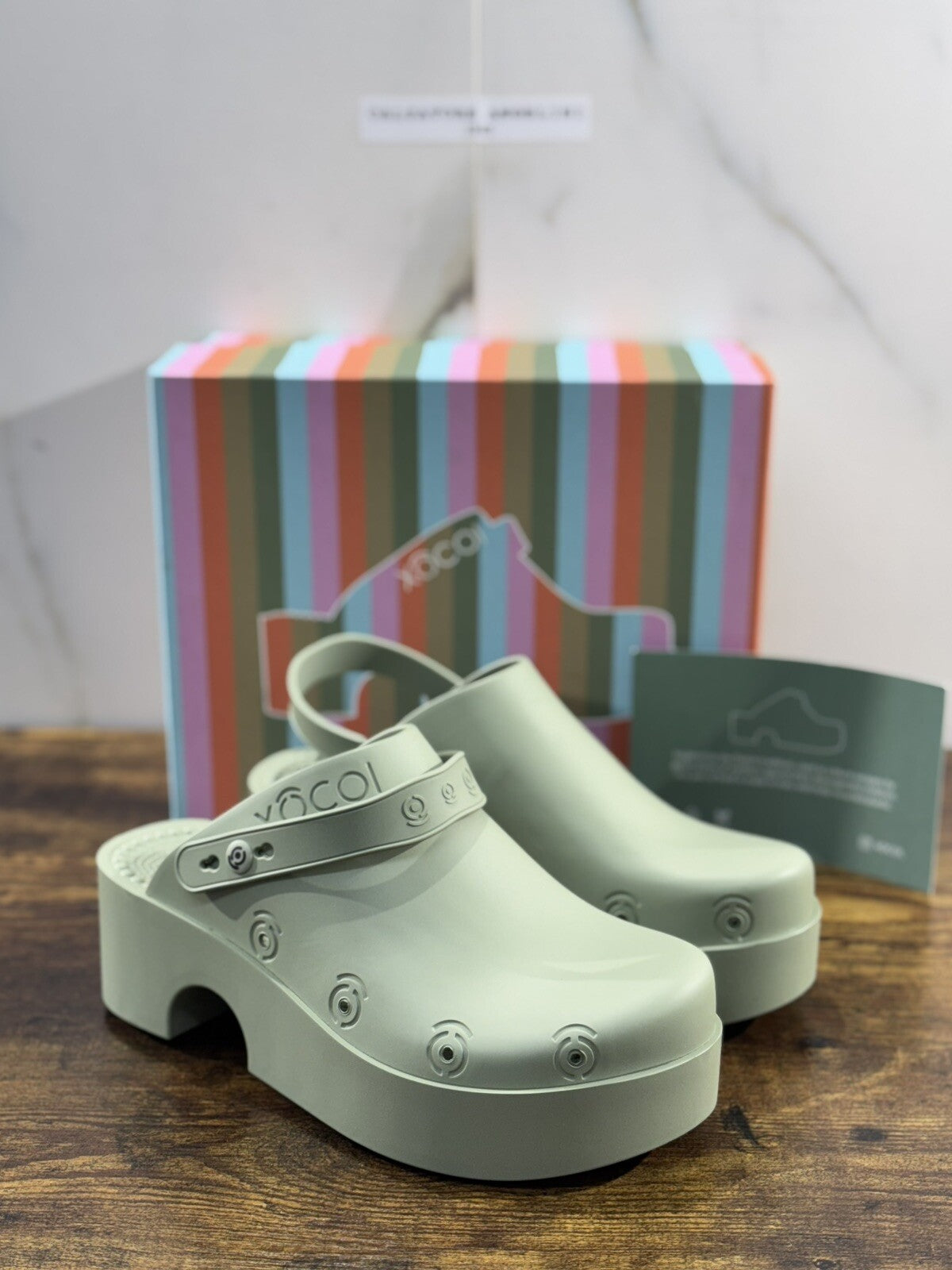 Xocoi Zoccolo Donna In Gomma Casual Clogs Verde Woman 37