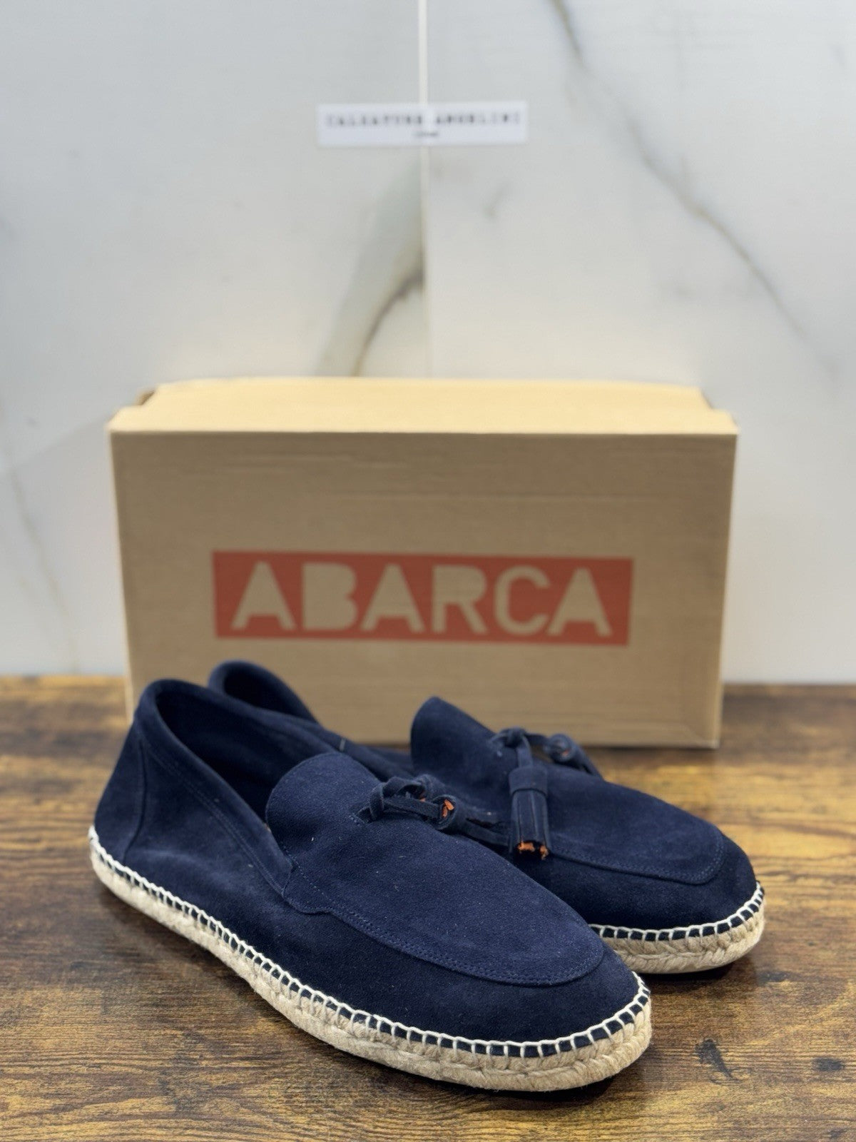 Abarca Espadrilles Suede Blu Casual Uomo 45
