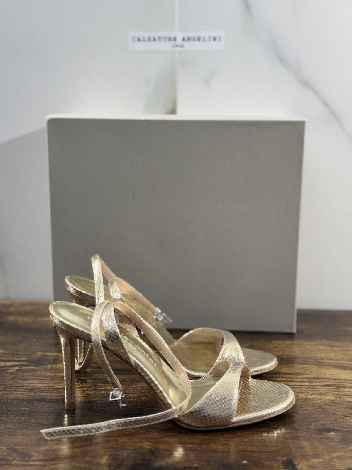 Sergio Levantesi Sandalo Donna Haverly Platino Luxury Woman Sandal 40