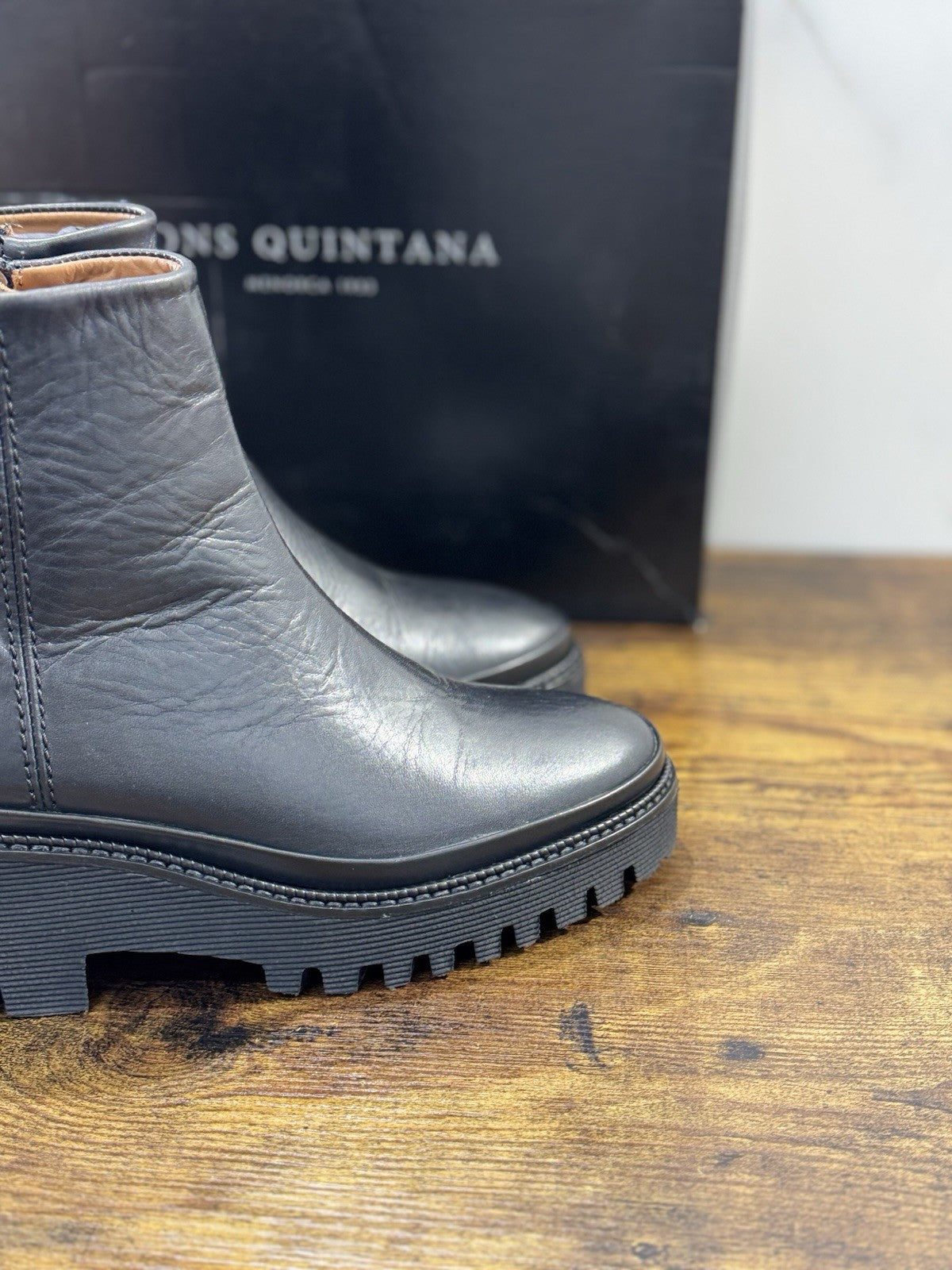 Pons Quintana Stivaletto Donna Carm B Pelle Nero Zeppa Luxury Boot 36