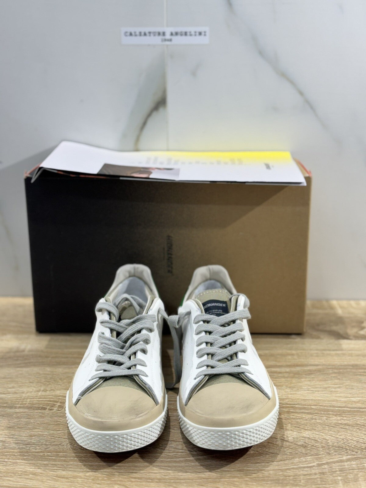 Hidnander Sneaker Uomo Starless Pelle White Luxury Casual Sneaker Uomo 41
