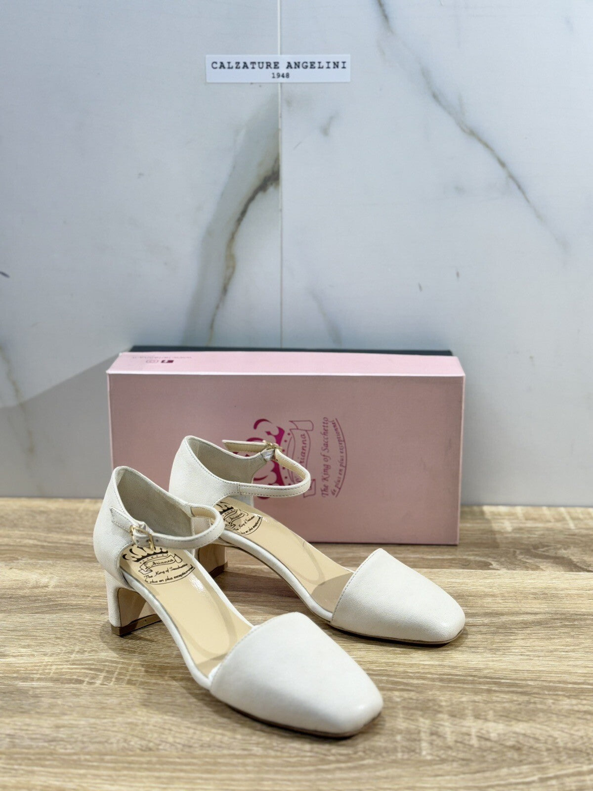 L’ARIANNA Scarpa Donna Mary Jane Super Soft Pelle Bianco Made In Italy 38