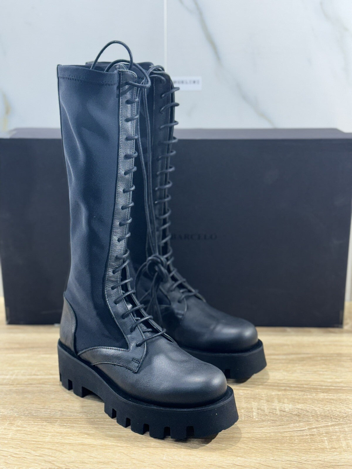 Paloma Barcelo’ Anfibio Donna Agneta Pelle Nero Casual Boot Paloma Barcelo’ 39