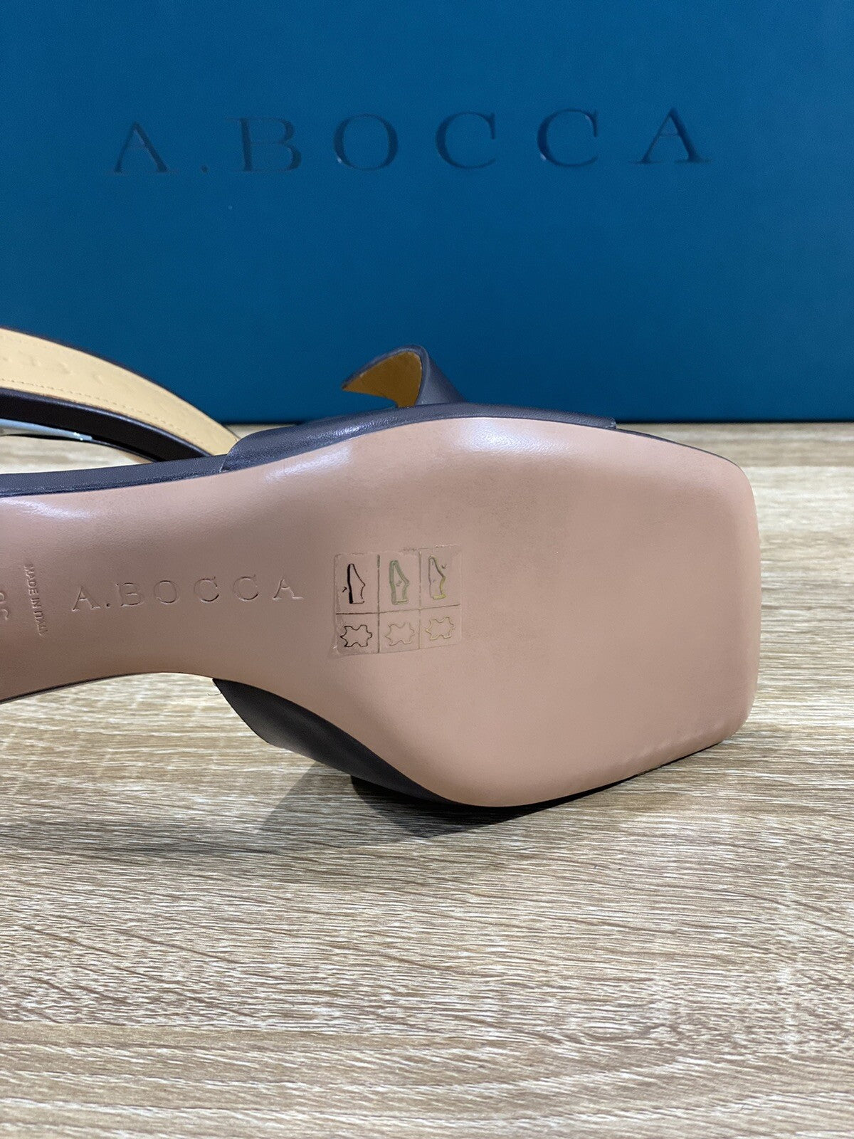 A.bocca Sandalo Donna AB2277 In Pelle Caffè Luxury Sandal Woman 36
