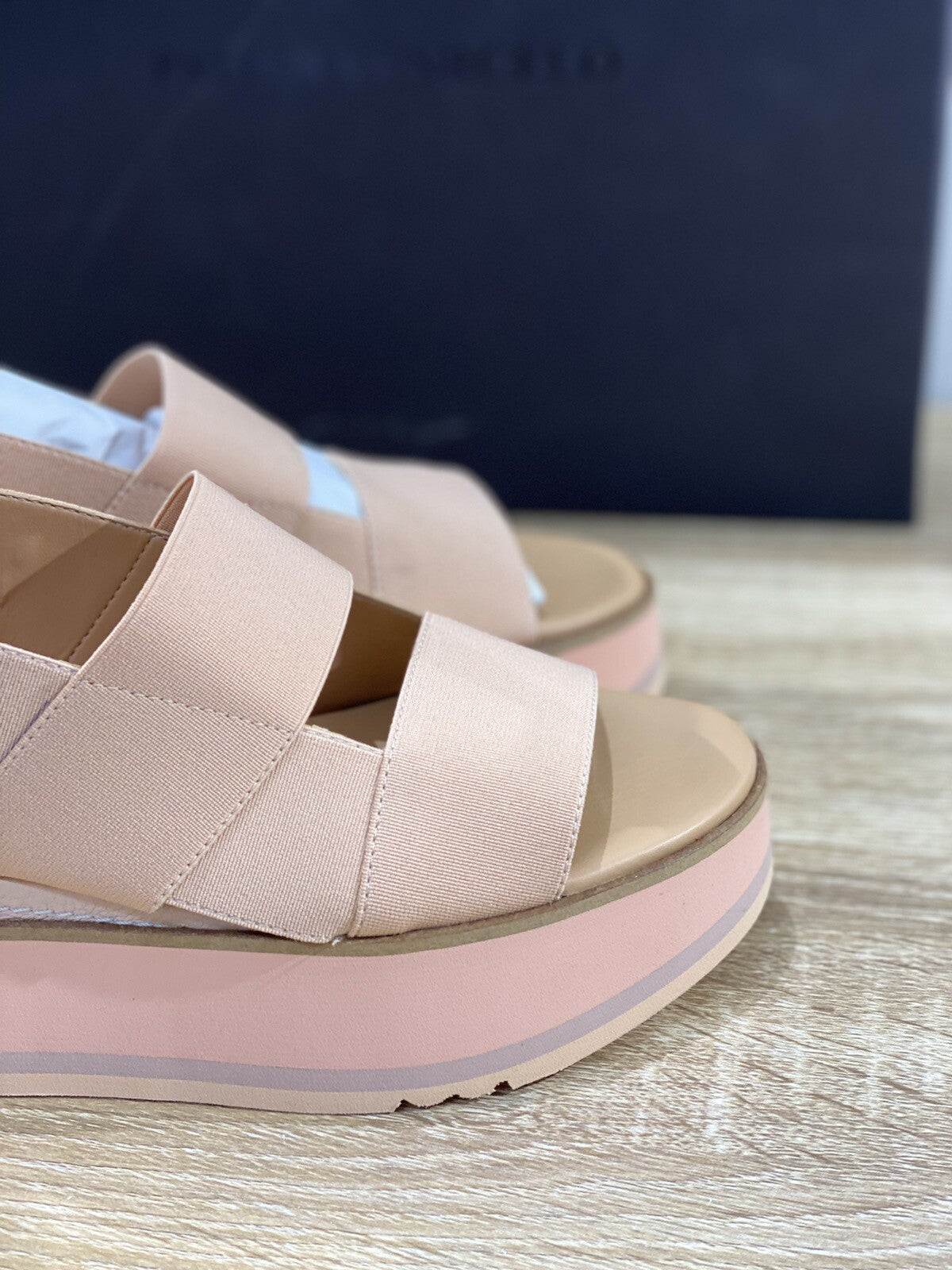 Paloma Barcelo’ sandalo donna Trinidad Elastic Pink pelle zeppa 36
