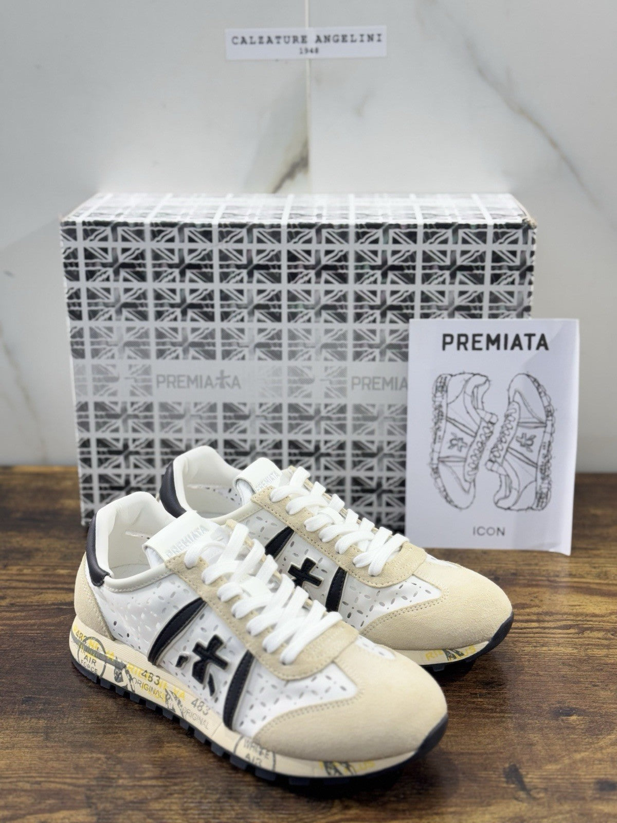 Premiata Lucy Sneaker Pelle Beige Casual Premiata Scarpa Donna 38
