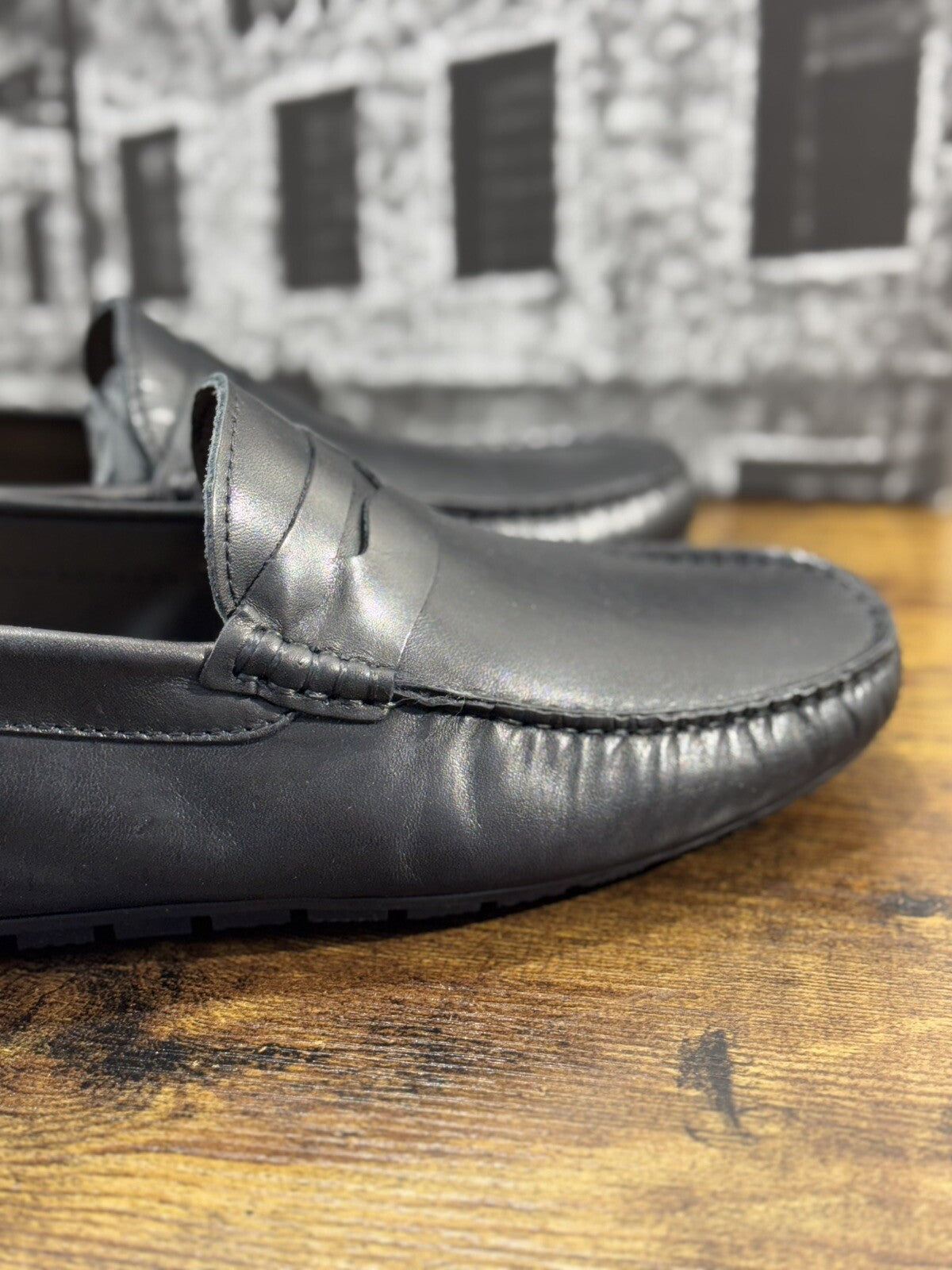 Roberto Botticelli Mocassino Uomo Driver Pelle Nero Made In Italy 43