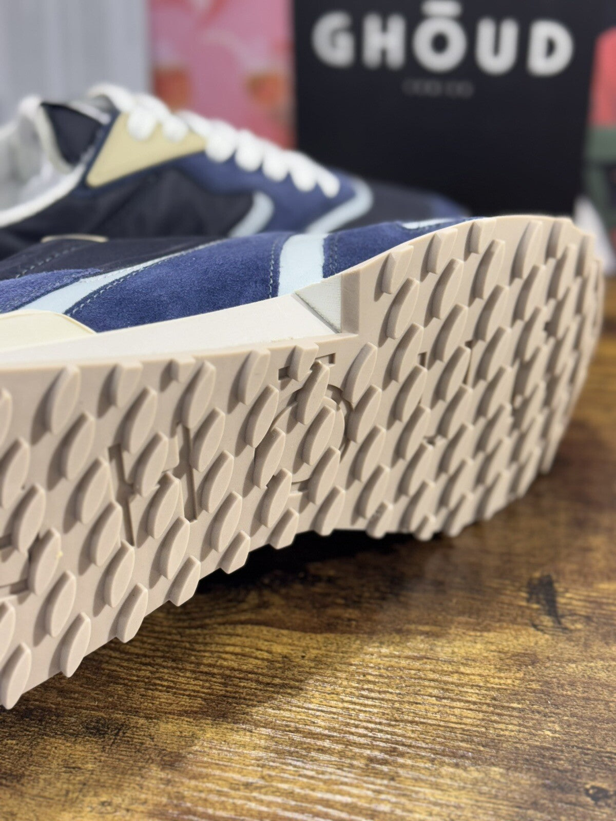 Ghoud Rush Sneaker Uomo Casual Men Sneaker Ghoud Suede Blu 40