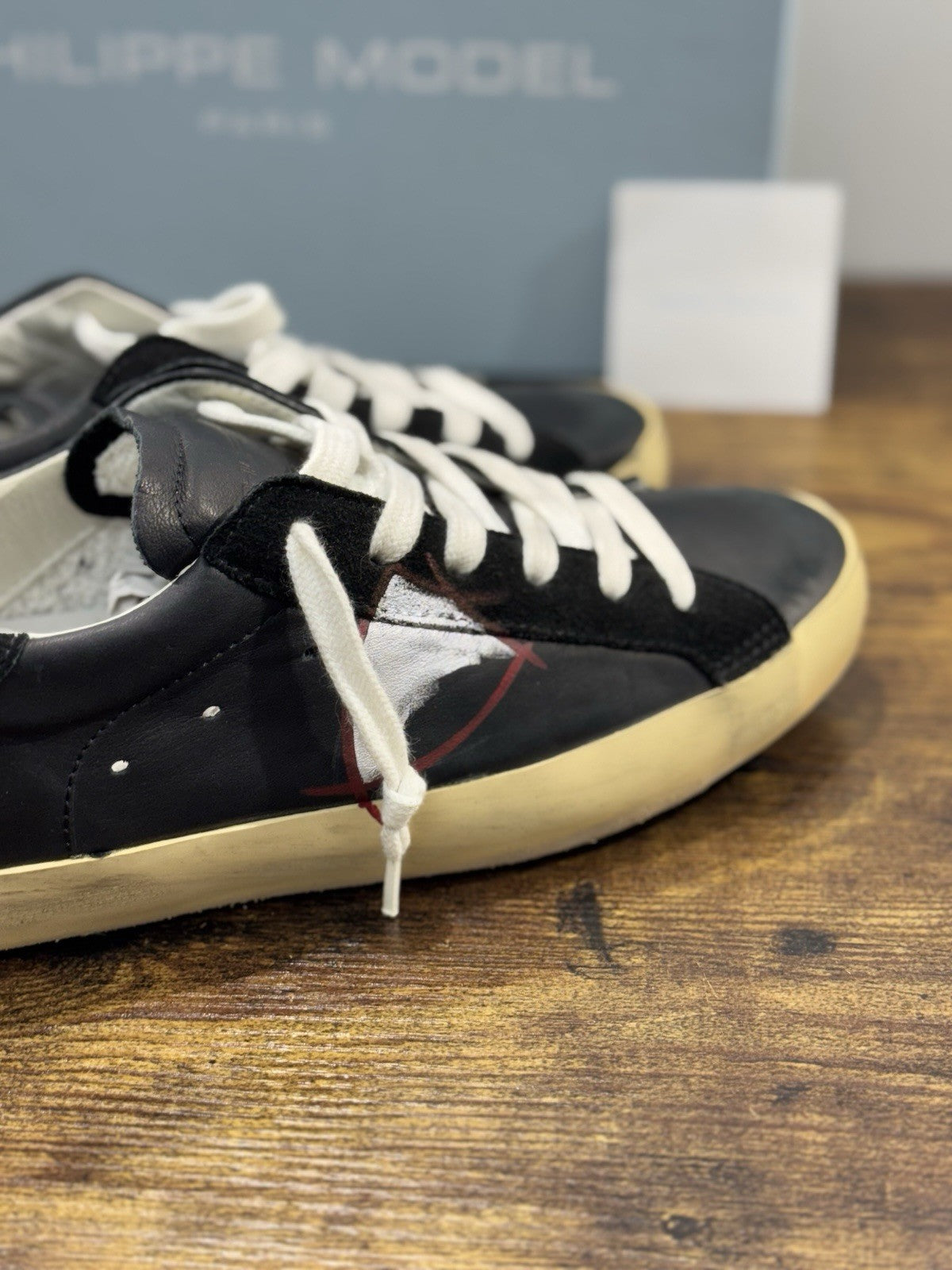 Philippe Model Paris L u Pelle Nera Casual Uomo 41
