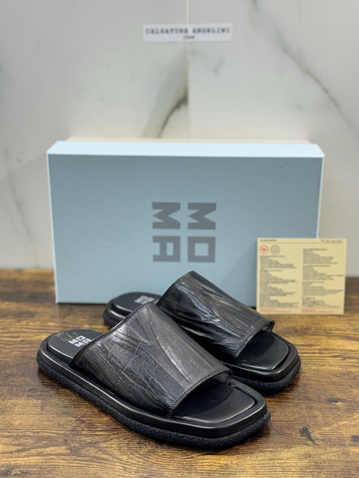 Moma Sandalo Pelle Nero Luxury Handmade Moma Donna 37