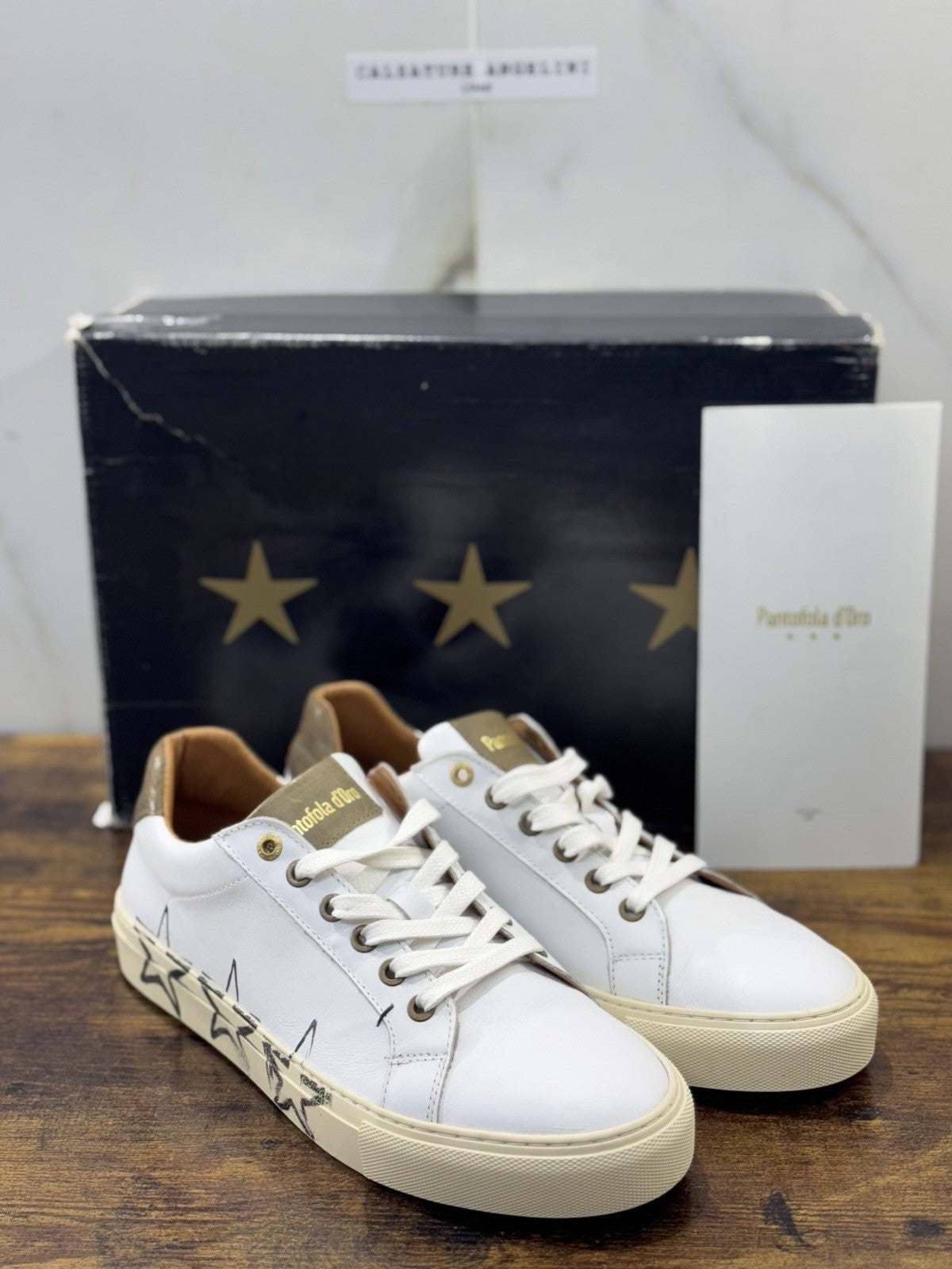 Pantofola D’oro Sneaker Milan Pelle Bianca Casual Scarpa Uomo 40
