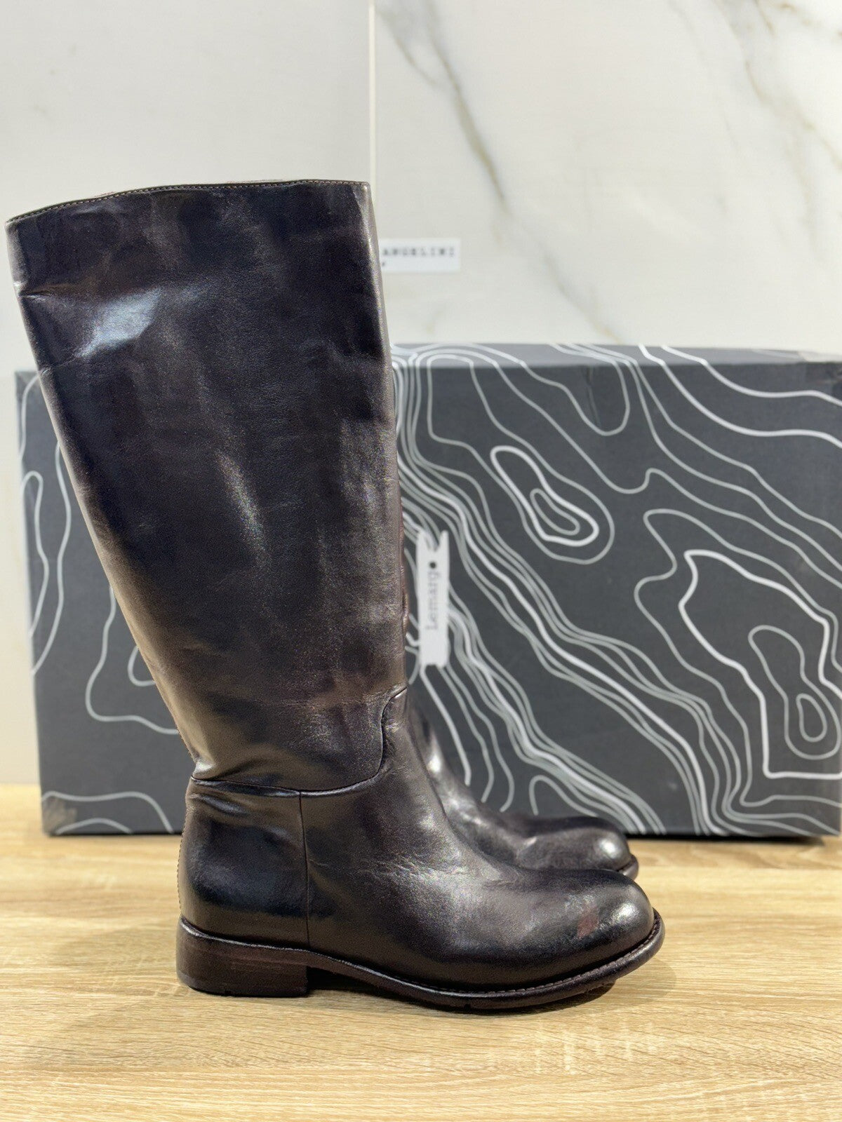Lemargo Stivale Donna Luxury Artisanal Craftmanship Pelle Bordo’ Causal Boot 40