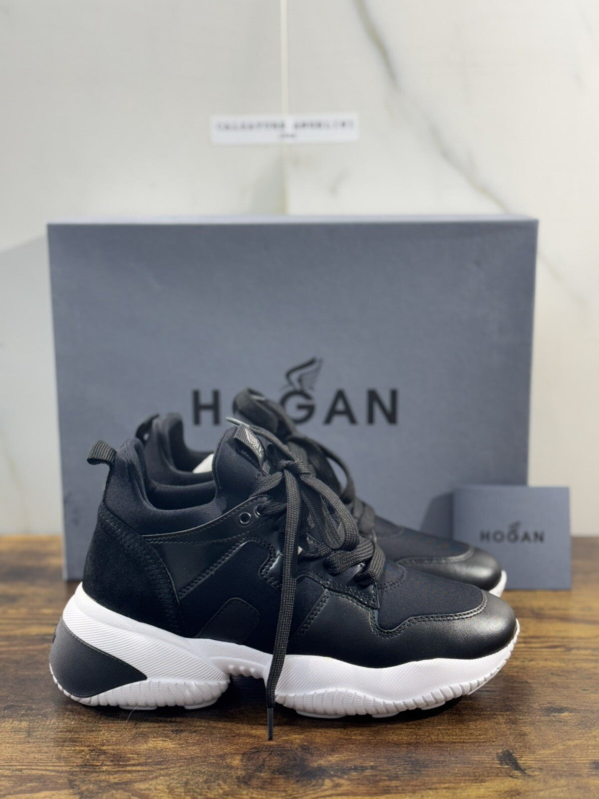 Hogan Interaction Slip On sneaker Donna extra light Nero pelle 35