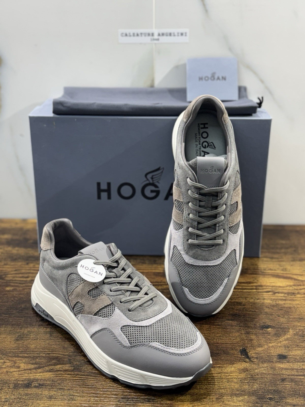 Hogan Hyperlight Sneaker Grigia Memory Foam Luxury Hogan Uomo 42.5