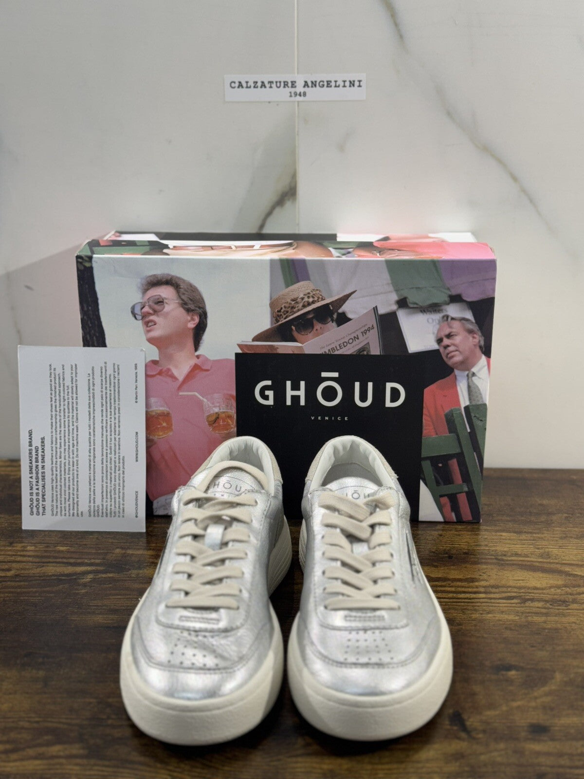 Ghoud Sneaker Donna Lido Low Pelle Argento Casual Woman Sneaker 39