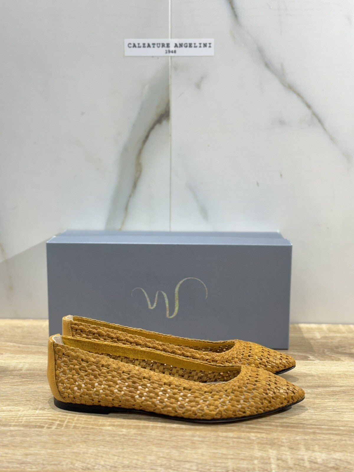 Mia Moltrasio Ballerina Donna Intrecciata A Mano Curry Luxury Handmade 35