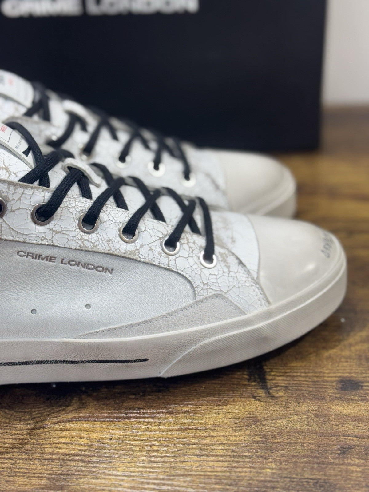 Crime London Sneaker Recut Low Pelle Bianca Causal Uomo 44