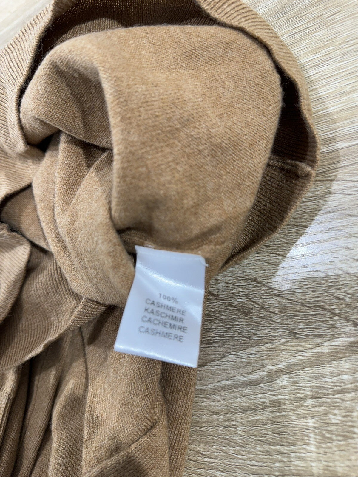 Heritage Maglia Uomo 100% Cashmere Sabbia Scuro Scollo V Made In Italy 50