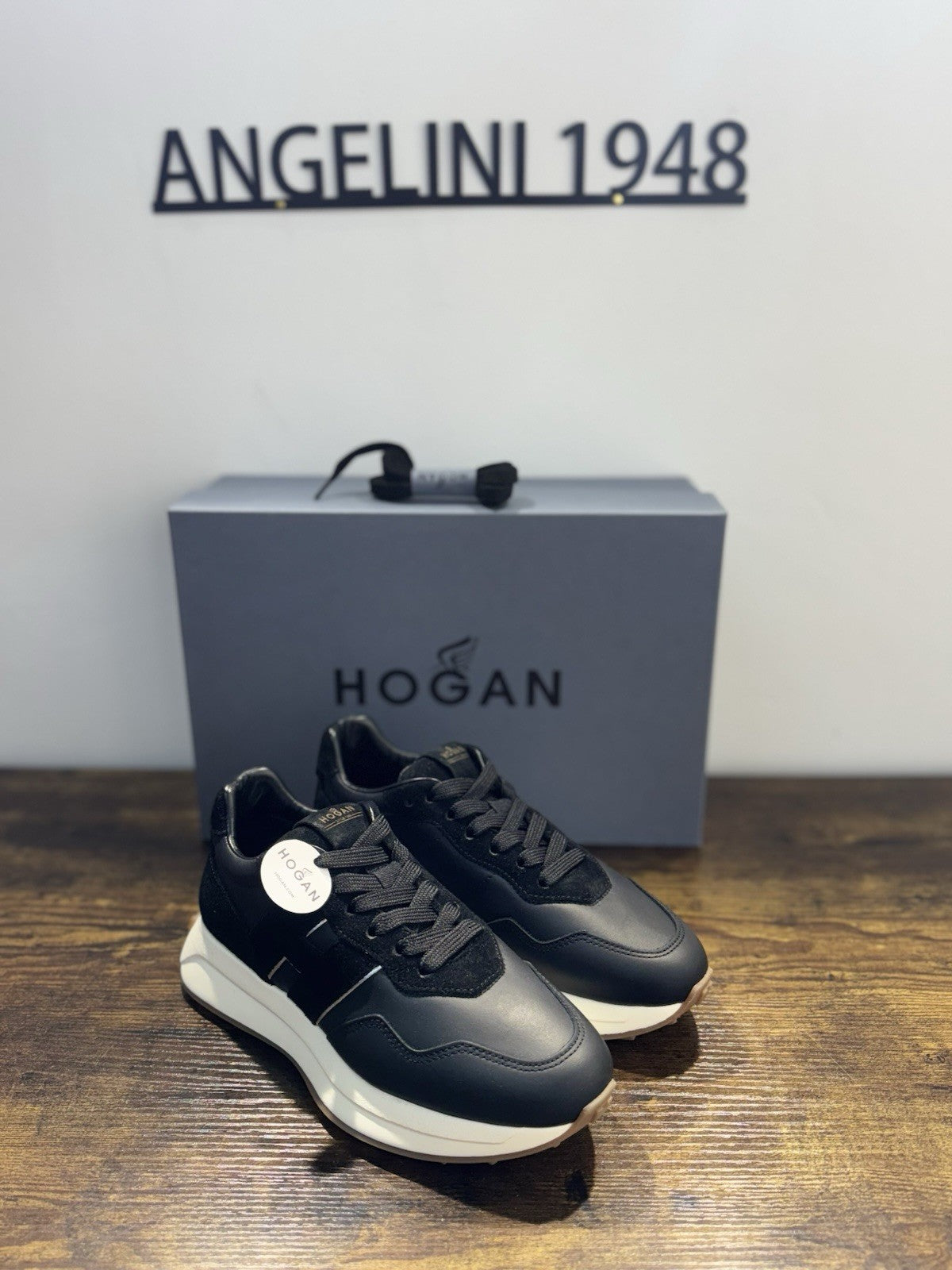 Hogan H641 Sneaker Pelle Nero Memory Grey Casual Donna 36.5