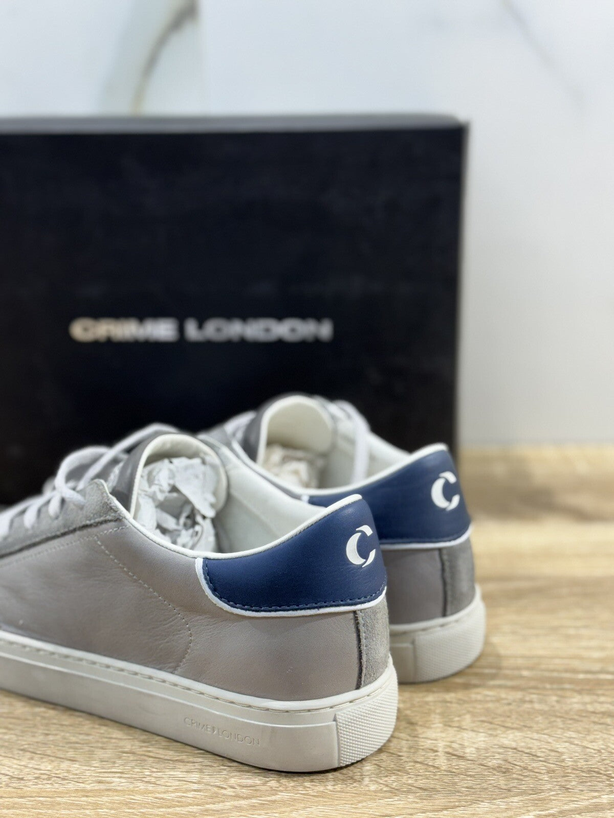 Crime London Sneaker Uomo Low Top Essential Pelle Casual Men Shoes 40