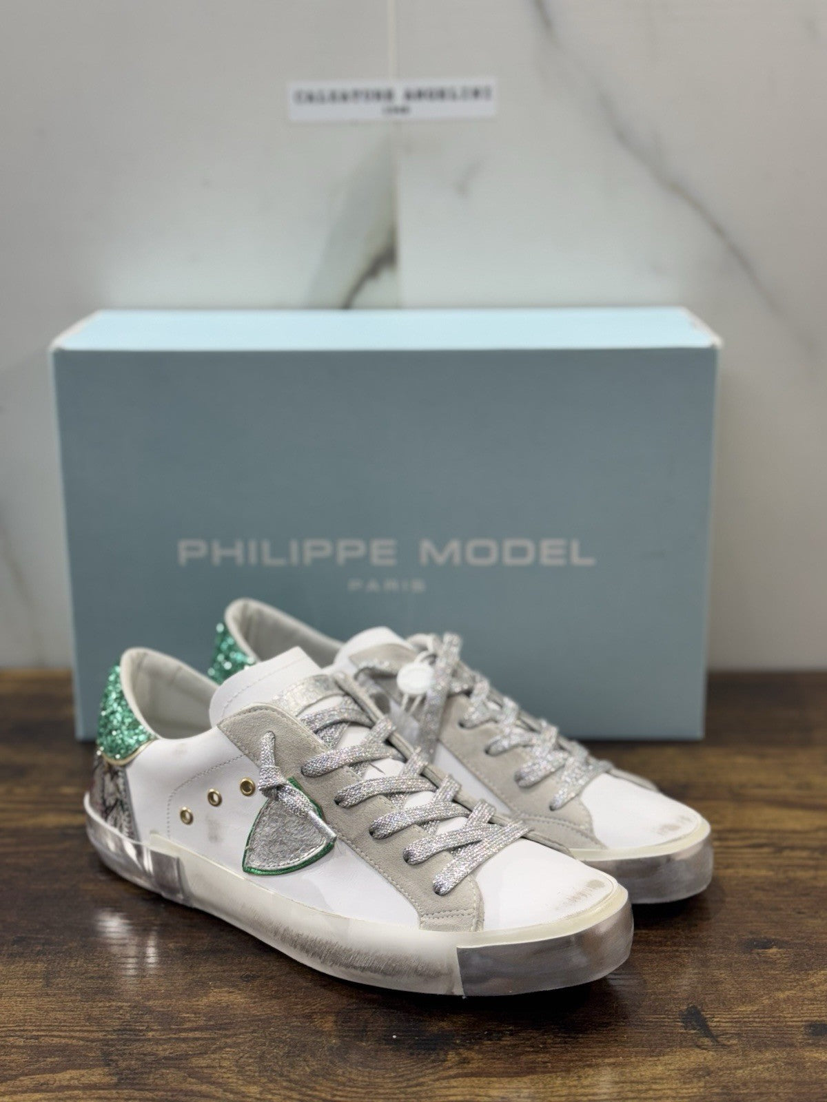 Philippe Model Paris Low Top Sneaker Pelle Bianca Donna 39