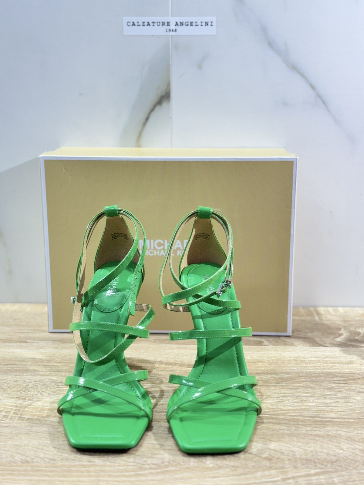 Michael Kors Imani Strappy Sandalo Donna Verde Pelle Michael Kors Woman 36