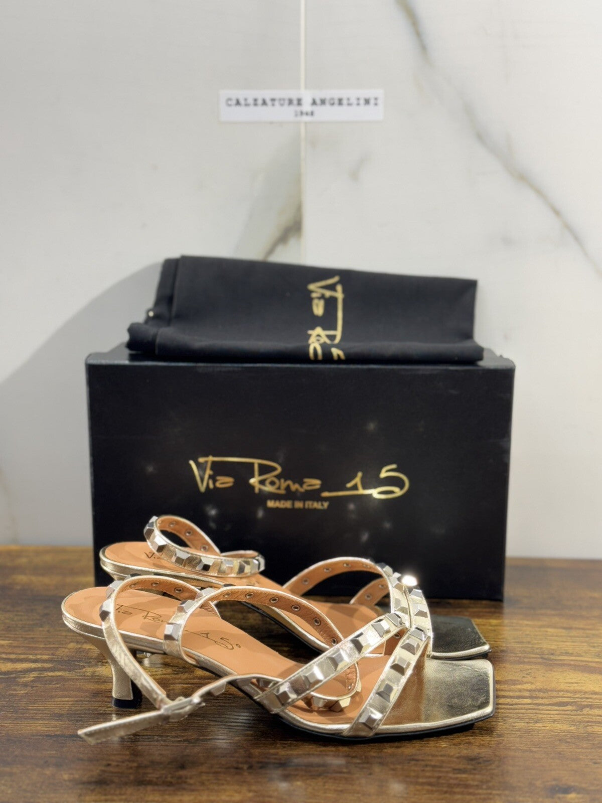 Via Roma 15 Sandalo Donna Nappa Platino Casual Woman Sandal 39