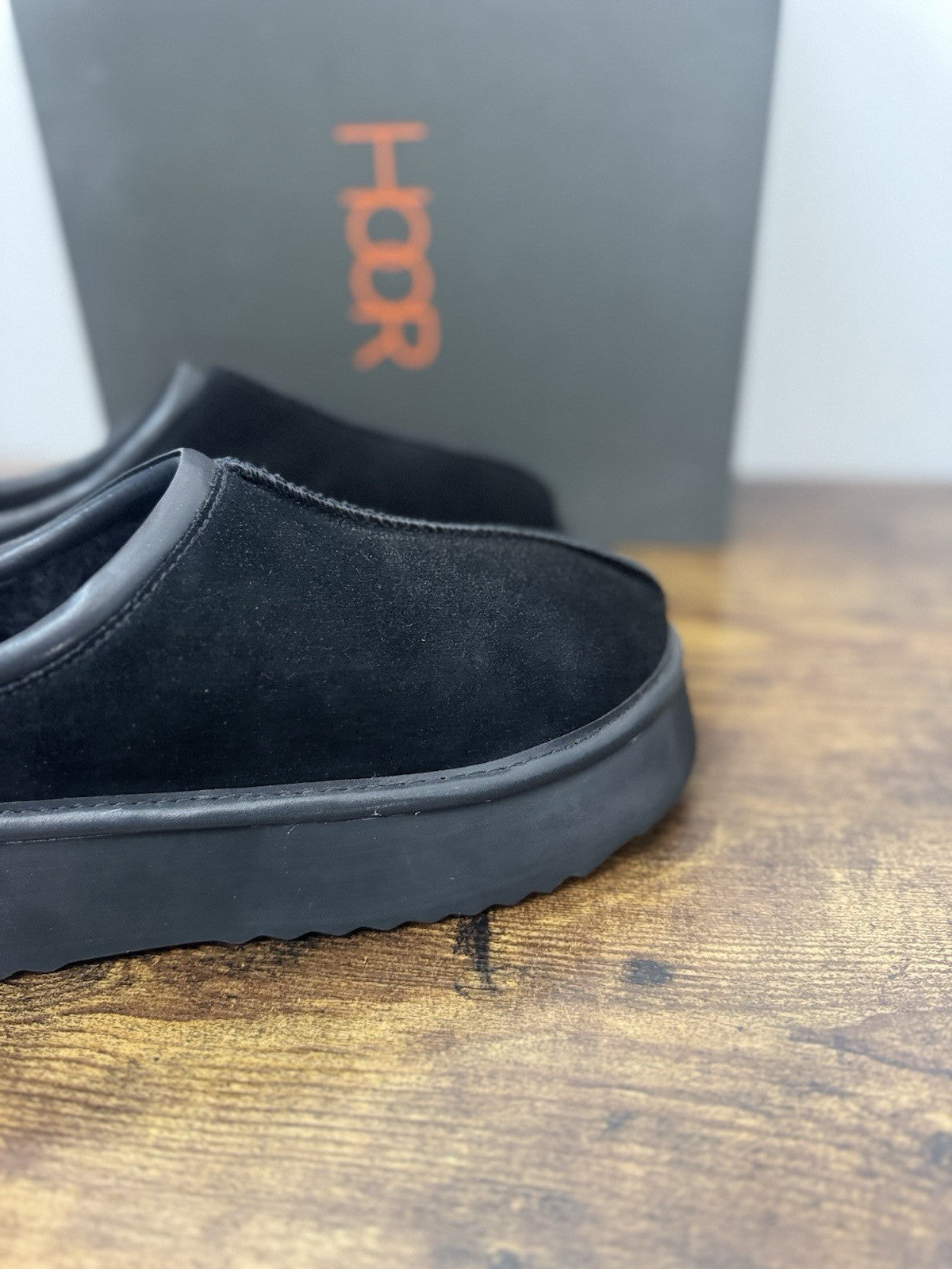 Hoor Sabot Mars Eco Fur Suede Nero Extra Light Causal Donna 39