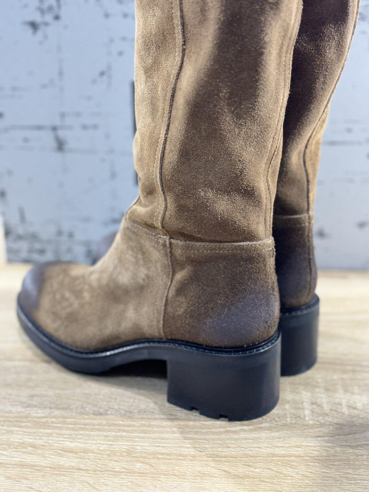 Gio + Stivale Donna Suede T Moro Con Tacco Casual Boot 40