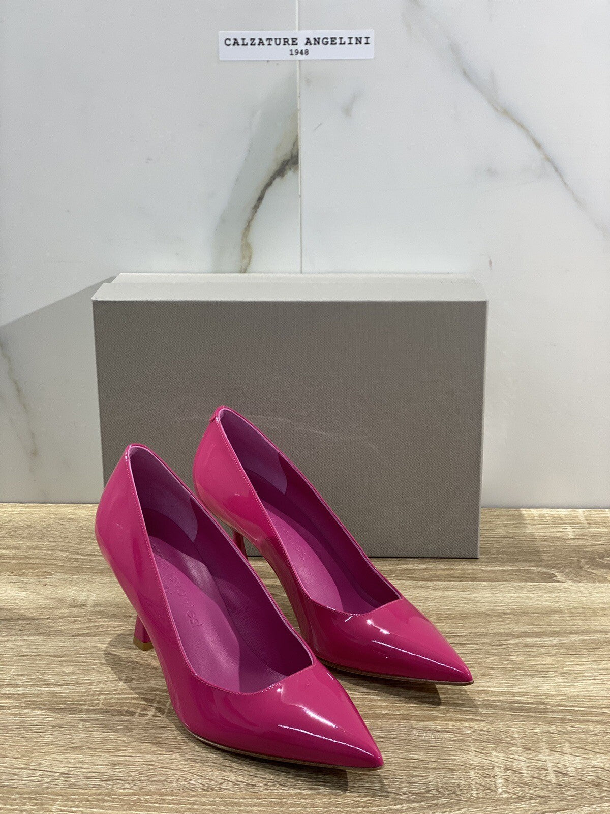 Sergio Levantesi Decollete Donna Julia Pelle Fuxia Luxury Woman Shoes 38.5