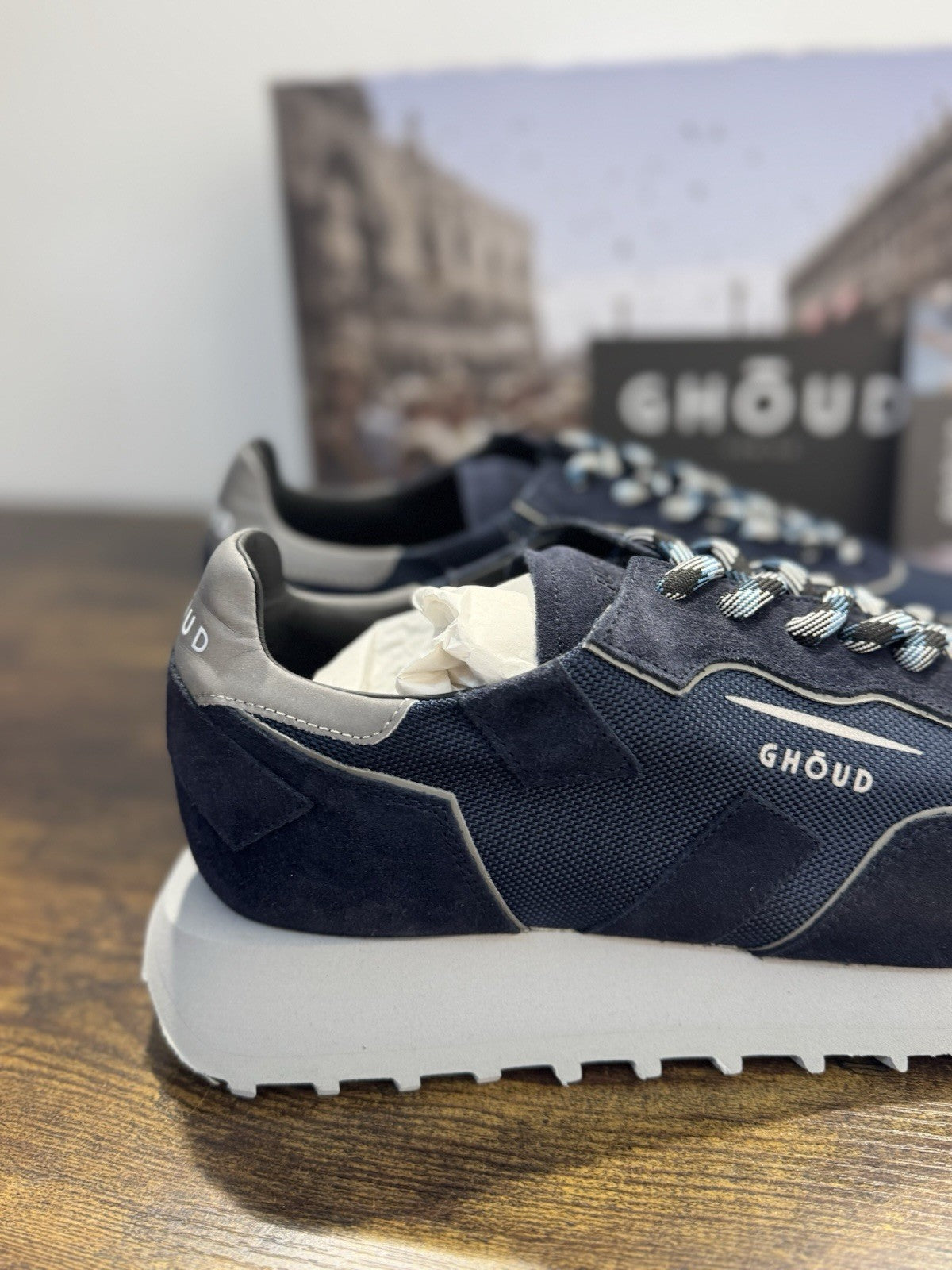 Ghoud Rush Sneaker Suede Blu Casual Scarpa Uomo 43