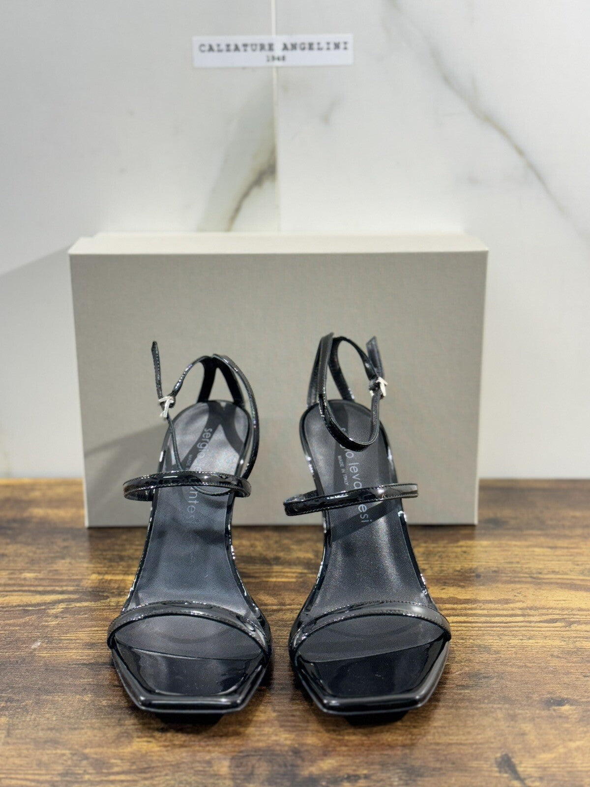 Sergio Levantesi Sandalo Donna Telen23 Nero Luxury Woman Sandal 40