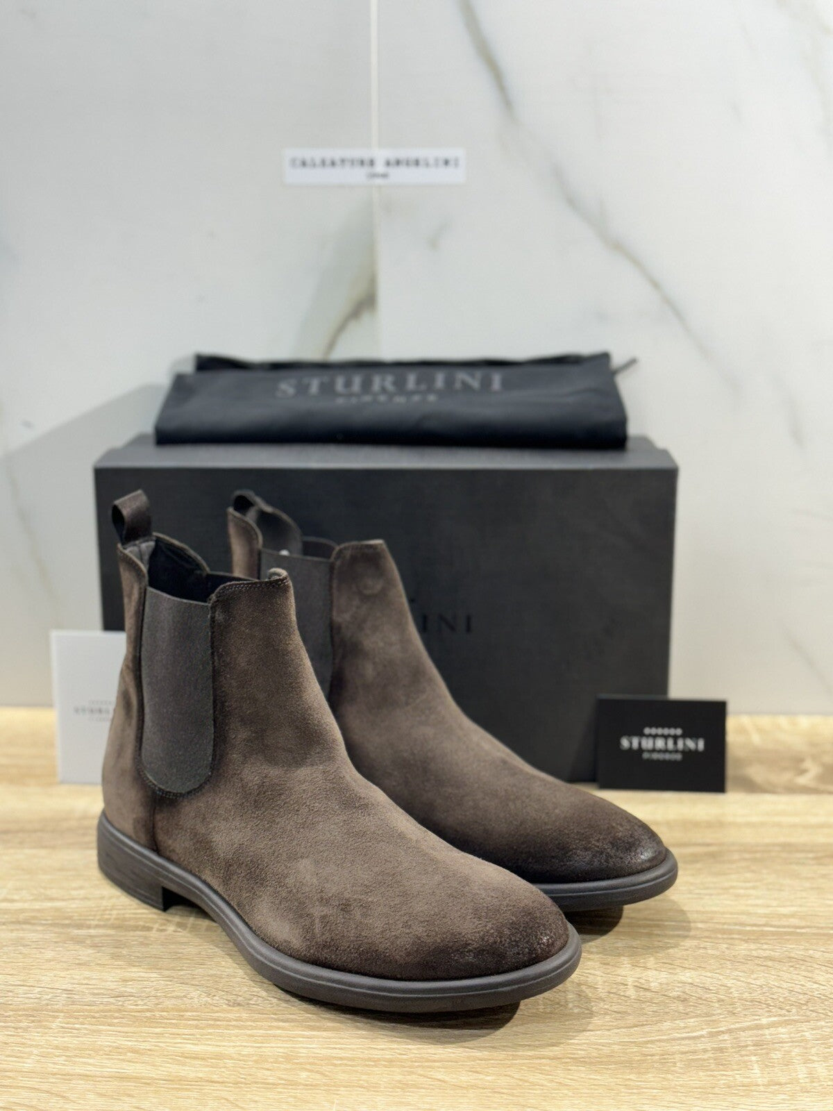 Sturlini Firenze Chelsea Boot Suede Luxury Craftmanship Men Boot Sturlini 42